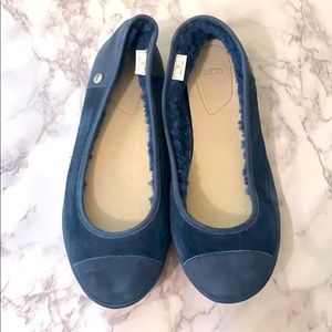 UGG Blue Suede Flats
